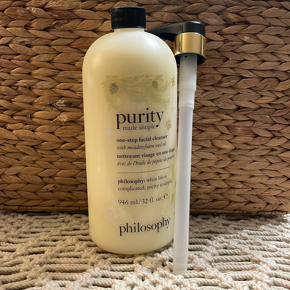 Brand new unopened 32oz philosophy one-step facial cleanser with pump